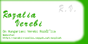 rozalia verebi business card